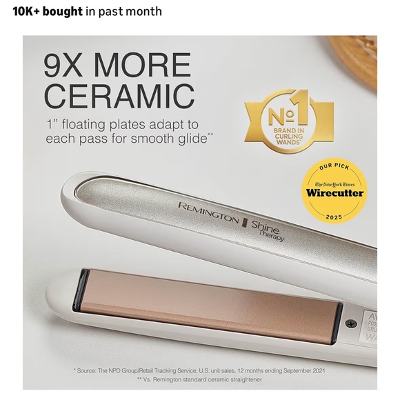 Remington Shine Therapy 1 inch Hair Straightener Iron - Picture 8 of 9